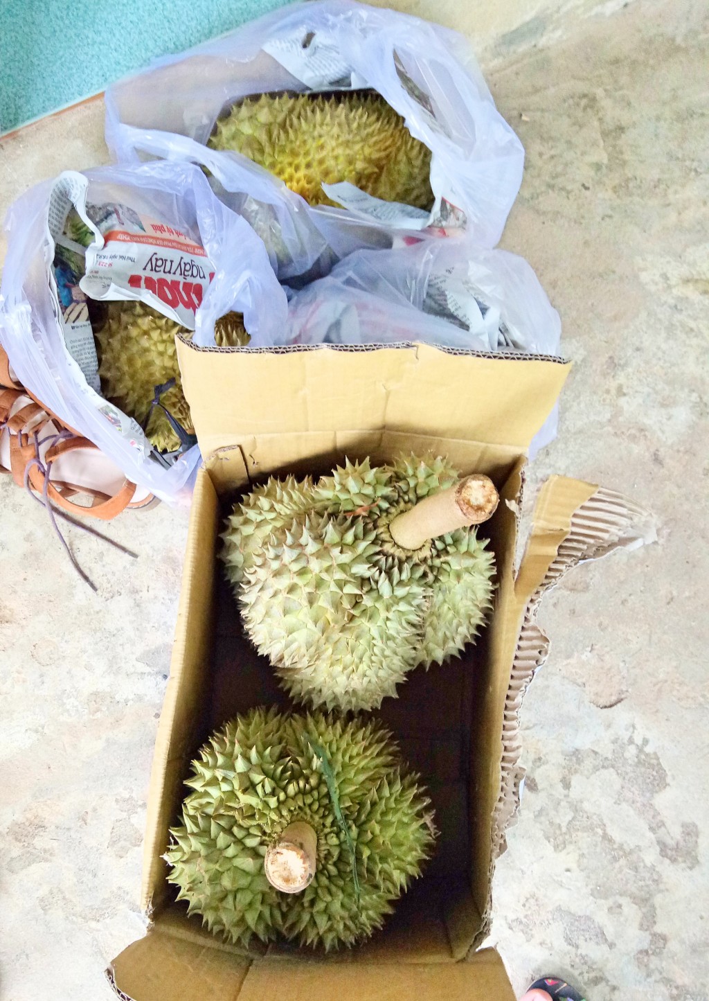 15kg sầu riêng của tụi mình đây =)))